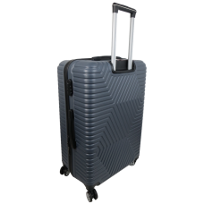 Большой пластиковый чемодан на колесах 115L GD Polo графитовый