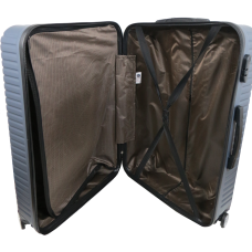 Большой пластиковый чемодан на колесах 115L GD Polo графитовый