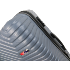 Большой пластиковый чемодан на колесах 115L GD Polo графитовый