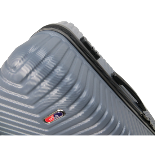 Большой пластиковый чемодан на колесах 115L GD Polo графитовый