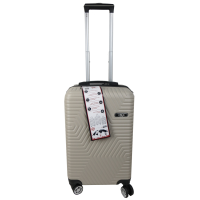 Маленький пластиковый чемодан на колесах 45L GD Polo светло-бежевый
