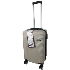 Маленький пластиковый чемодан на колесах 45L GD Polo светло-бежевый