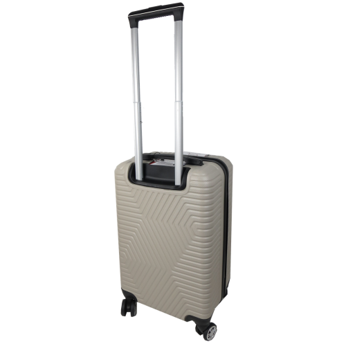 Маленький пластиковый чемодан на колесах 45L GD Polo светло-бежевый