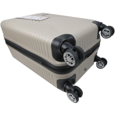 Маленький пластиковый чемодан на колесах 45L GD Polo светло-бежевый