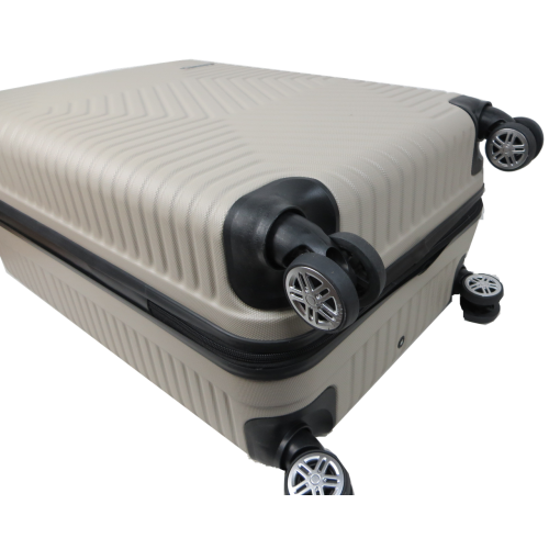 Средний пластиковый чемодан на колесах 70L GD Polo светло-бежевый