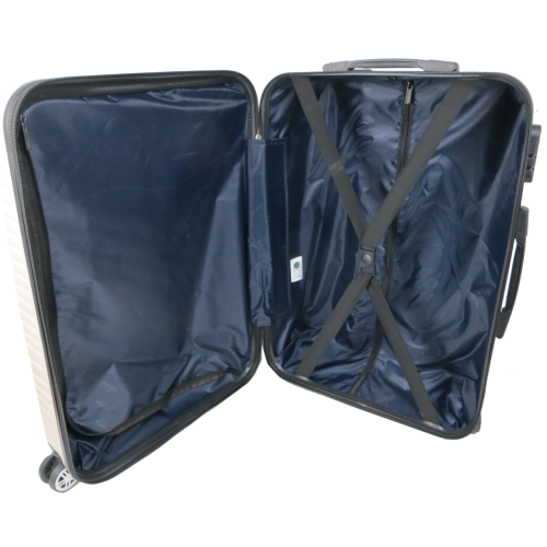 Средний пластиковый чемодан на колесах 70L GD Polo светло-бежевый