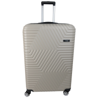 Большой пластиковый чемодан на колесах 115L GD Polo бежевый (60k001 large light beige)