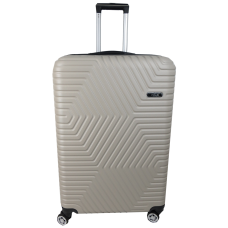 Большой пластиковый чемодан на колесах 115L GD Polo бежевый (60k001 large light beige)