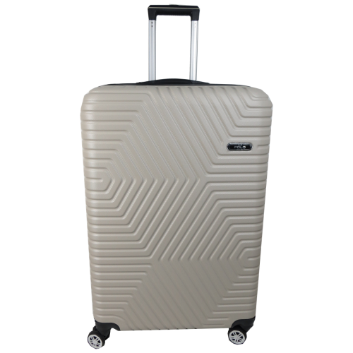 Большой пластиковый чемодан на колесах 115L GD Polo бежевый (60k001 large light beige)