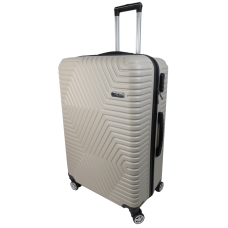 Большой пластиковый чемодан на колесах 115L GD Polo бежевый (60k001 large light beige)