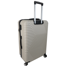 Большой пластиковый чемодан на колесах 115L GD Polo бежевый (60k001 large light beige)