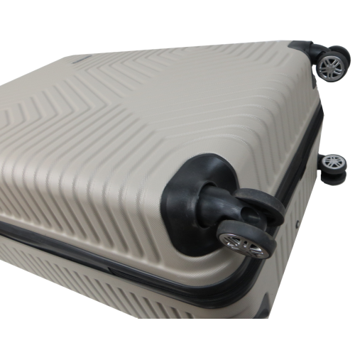 Большой пластиковый чемодан на колесах 115L GD Polo бежевый (60k001 large light beige)