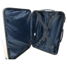 Большой пластиковый чемодан на колесах 115L GD Polo бежевый (60k001 large light beige)