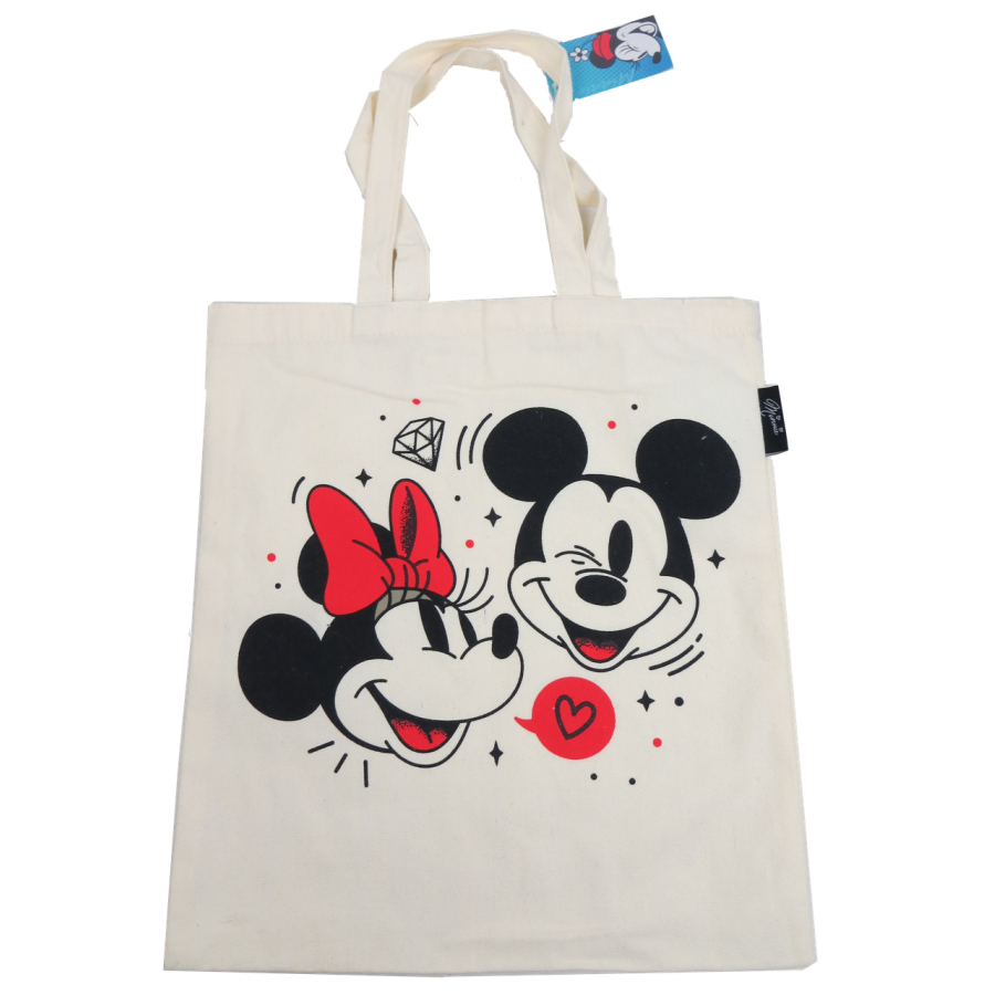 Cумка шоппер для покупок Disney Mickey and friends бежевая