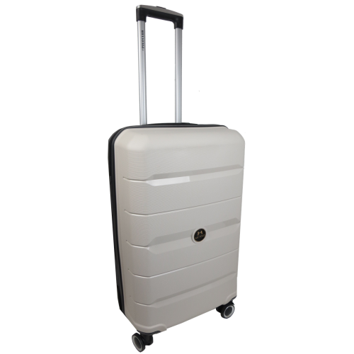 Средний чемодан из полипропилена 60L My Polo, Турция Светло-серый