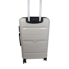 Средний чемодан из полипропилена 60L My Polo, Турция Светло-серый