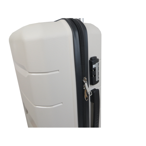 Средний чемодан из полипропилена 60L My Polo, Турция Светло-серый