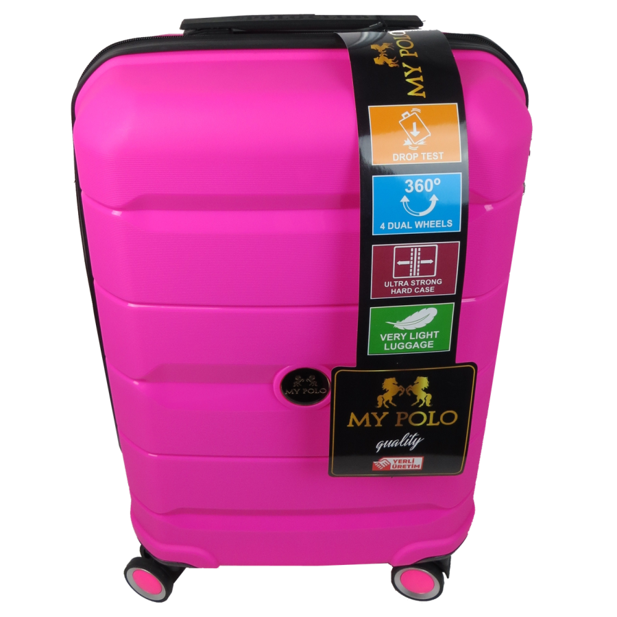 Маленький чемодан из полипропилена 40L My Polo розовый