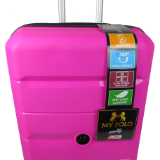 Средний чемодан из полипропилена 60L My Polo, Турция Розовый