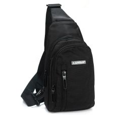 Мужская сумка тканевая  Lanpad Черная (LAN80002 black)