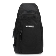Мужская сумка тканевая  Lanpad Черная (LAN80002 black)