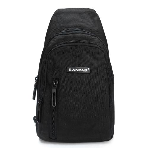 Мужская сумка тканевая  Lanpad Черная (LAN80002 black)