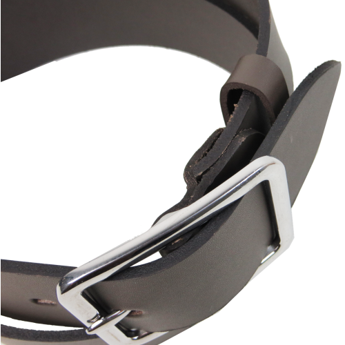 Широкий мужской ремень Skipper Украина Темно-коричневый