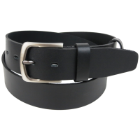 Широкий мужской кожаный ремень под джинсы Skipper Черный (1661-45)