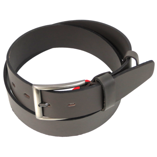 Широкий мужской кожаный ремень под джинсы Skipper Темно-коричневый