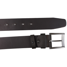 Широкий мужской кожаный ремень под джинсы Skipper Темно-коричневый