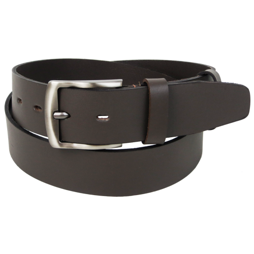 Широкий мужской кожаный ремень Skipper, Украина темно-коричневый