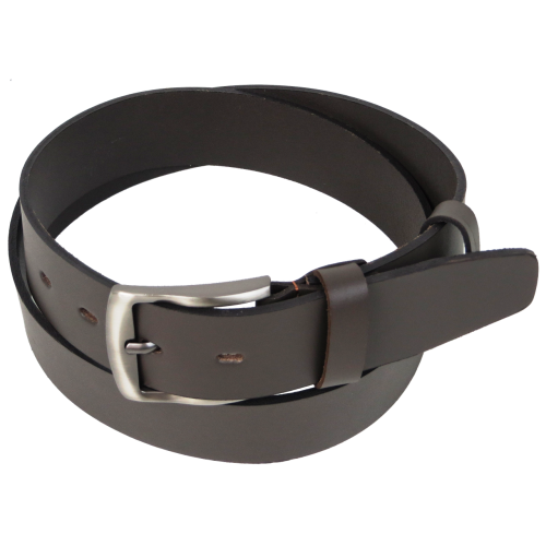 Широкий мужской кожаный ремень Skipper, Украина темно-коричневый