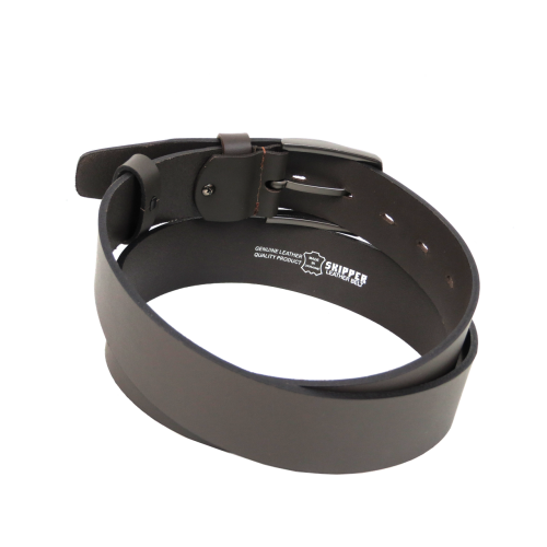 Широкий мужской кожаный ремень Skipper, Украина темно-коричневый