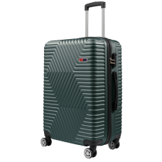 Большой пластиковый чемодан на колесах 115L GD Polo изумрудный