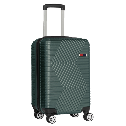 Пластиковый чемодан на колесах средний размер 70L GD Polo изумрудный