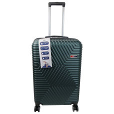 Пластиковый чемодан на колесах средний размер 70L GD Polo изумрудный