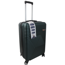 Пластиковый чемодан на колесах средний размер 70L GD Polo изумрудный