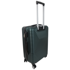 Пластиковый чемодан на колесах средний размер 70L GD Polo изумрудный