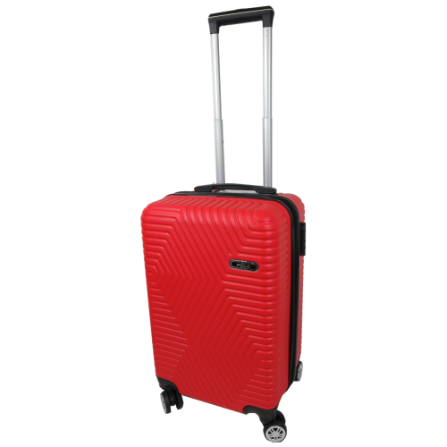 Малый пластиковый чемодан на колесах 45L GD Polo красный