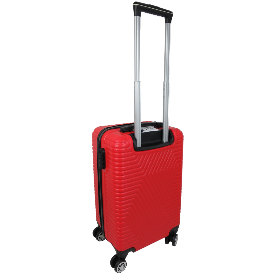Малый пластиковый чемодан на колесах 45L GD Polo красный