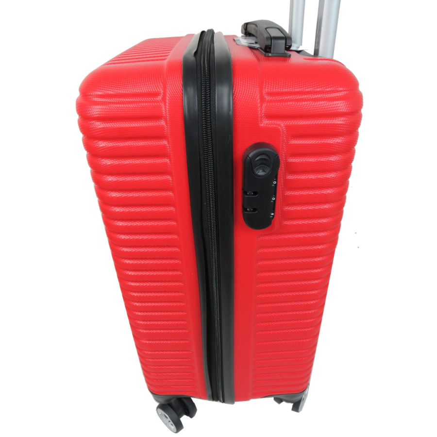 Малый пластиковый чемодан на колесах 45L GD Polo красный