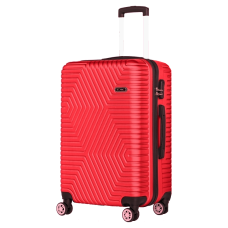 Большой пластиковый чемодан на колесах 115L GD Polo красный