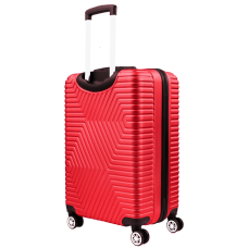 Большой пластиковый чемодан на колесах 115L GD Polo красный