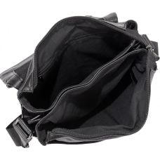 Кожаный мужской мессенджер Tiding Bag  Черный