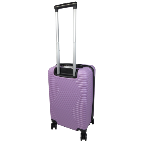 Малый пластиковый чемодан на колесах 45L GD Polo сиреневый