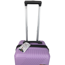 Малый пластиковый чемодан на колесах 45L GD Polo сиреневый