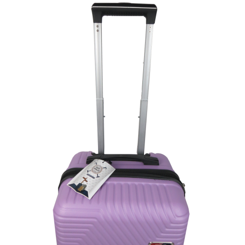 Малый пластиковый чемодан на колесах 45L GD Polo сиреневый