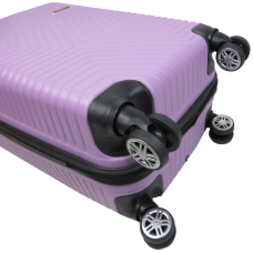 Малый пластиковый чемодан на колесах 45L GD Polo сиреневый