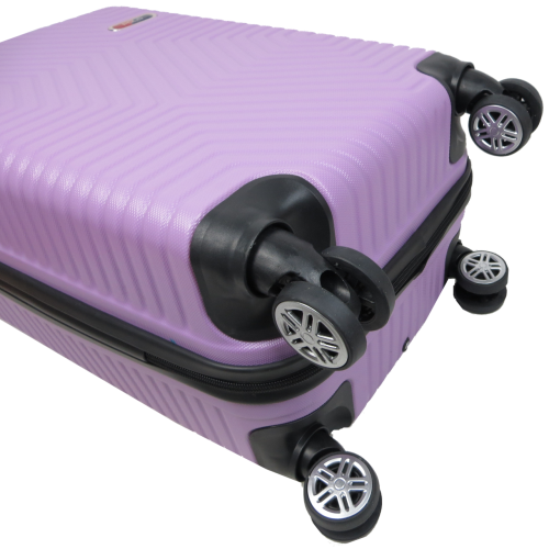 Малый пластиковый чемодан на колесах 45L GD Polo сиреневый
