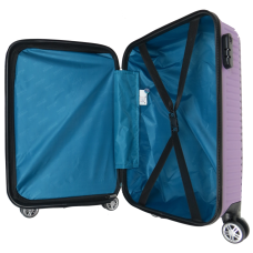 Малый пластиковый чемодан на колесах 45L GD Polo сиреневый